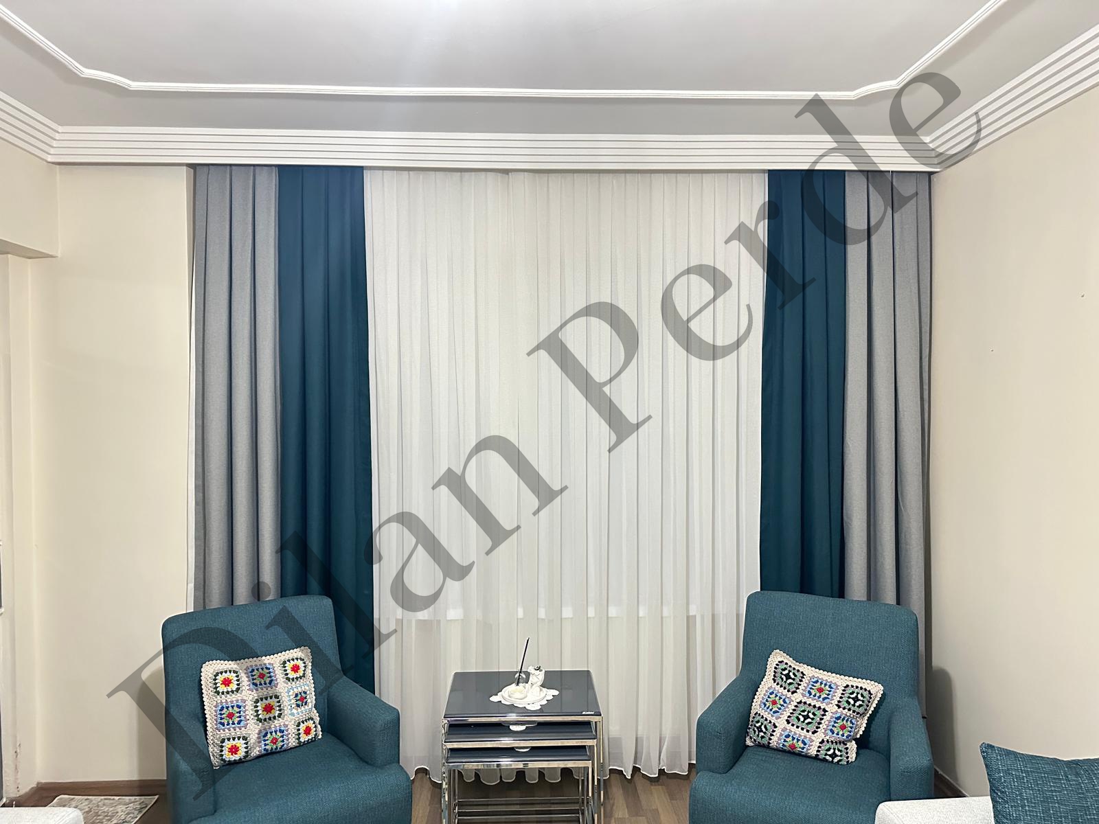 Çift Renkli Modern Fon Seti